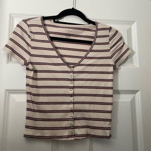 American eagle button up tee